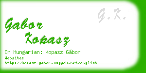 gabor kopasz business card