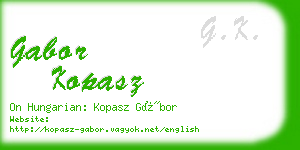 gabor kopasz business card